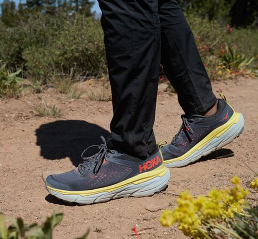 Hoka One One Mens Trail Shoes - Challenger ATR 6 - Blue - RGVA75341